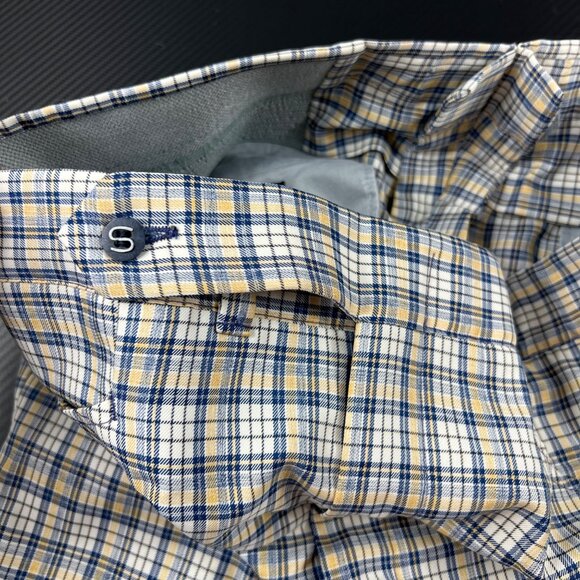 VTG Sansabelt Polyester Pants Mens 33x31 Disco 60/70’s Leisure Suit Plaid Pimp - Picture 3 of 11